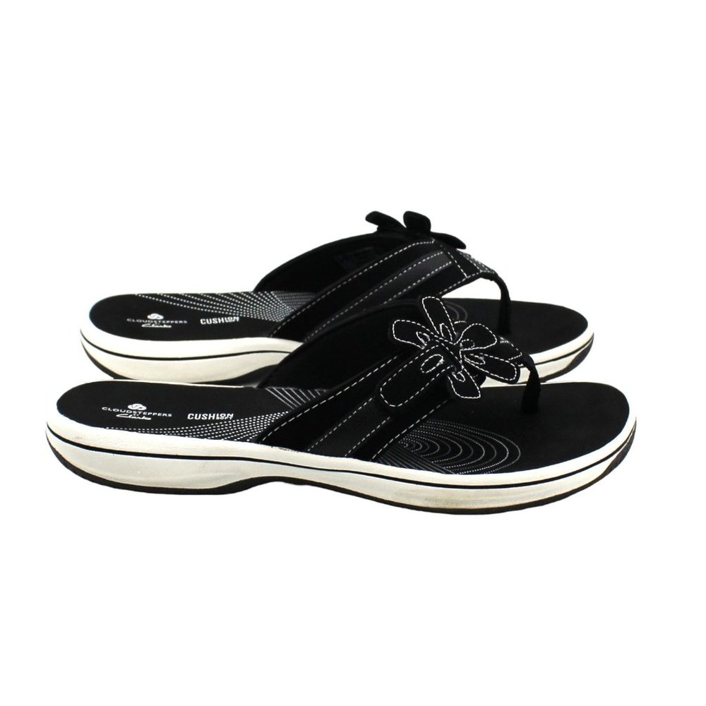 Womens Clarks(R) Cloudsteppers Brinkley Flora Flip Flops - Picture 4 of 8